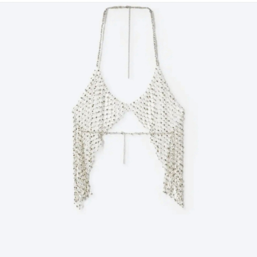 Mango Strass Body Chain Bralette
